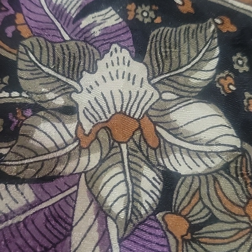 Pal Zileri Purple and Brown Paisley Tie - Picture 2 of 3